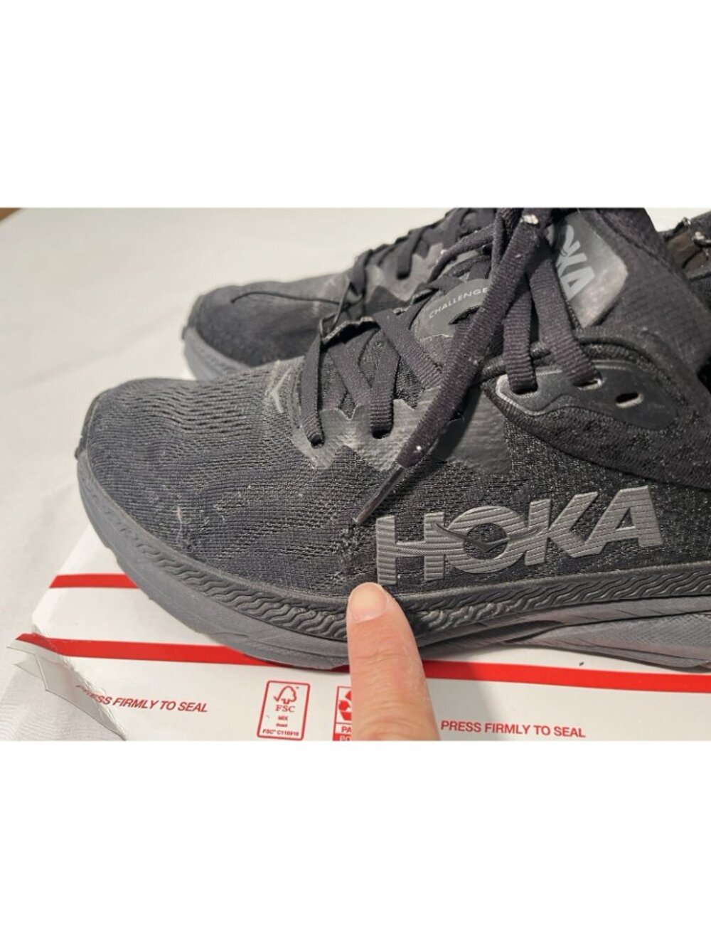 Hoka One One Challenger ATR 7 Trail Hiking Shoe BBLC Women 7.5 B Black *check - Picture 8 of 16